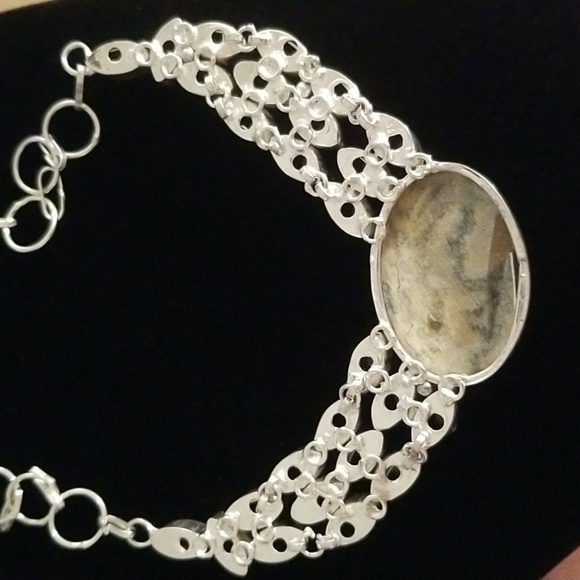 Ocean Jasper Statement Necklace 18" - Picture 3 of 4